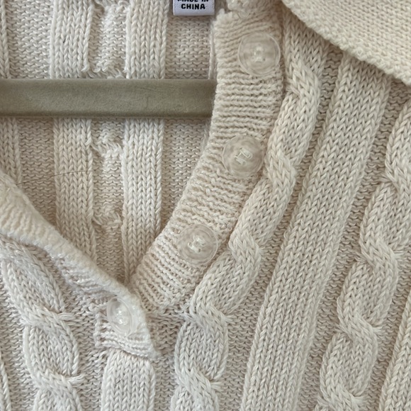 525 America Cable Knit Polo Top - Picture 4 of 5